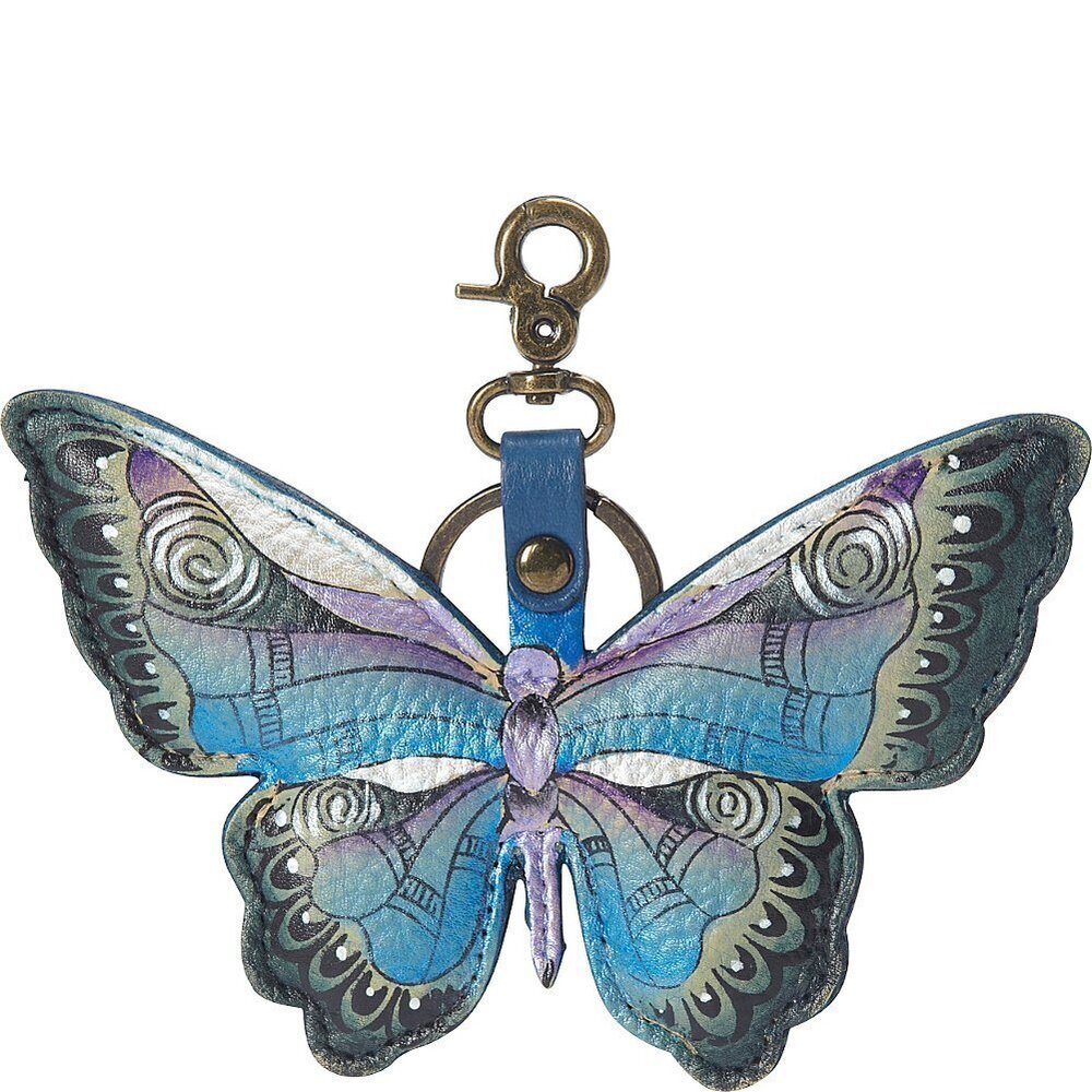 5857 Handpainted Leather Hand Painted Key Chain Key Fob Est-earth Song